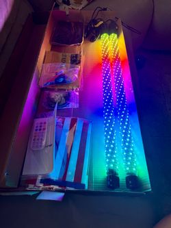 NEW Ehaho 2PCS 3FT Fat LED Whip Lights Set for UTV ATV SXS Can-Am Polaris RZR - RGB App/ Remote