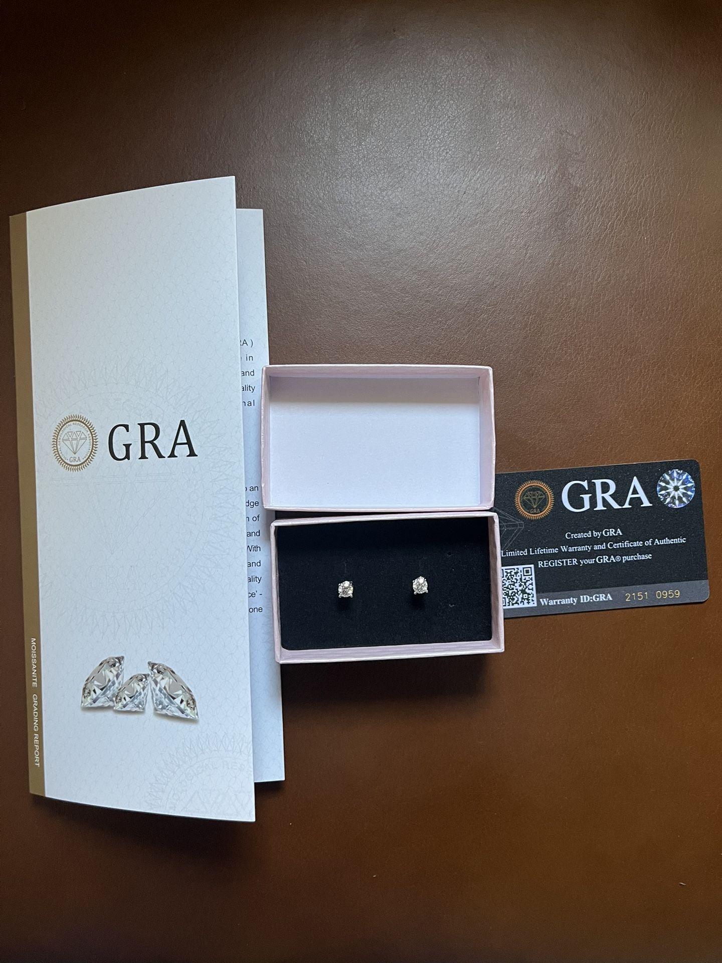 Moissanite diamond earrings