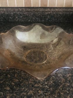 VINTAGE CARNIVAL GLASS BOWL