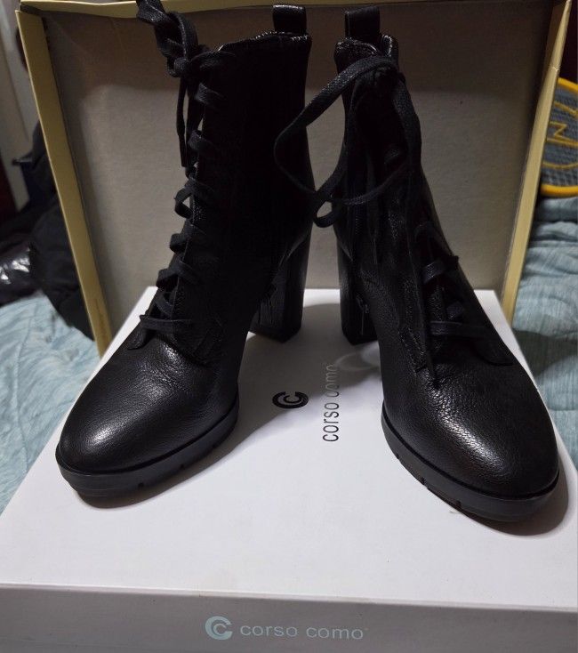Black Platform Booties