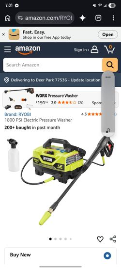 RYOBI Premium Electric pressure washer