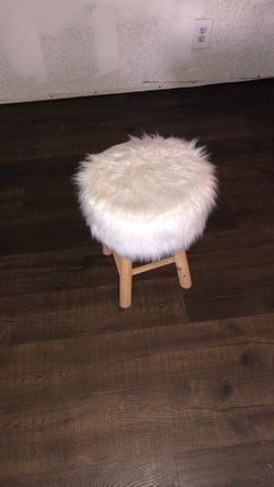 White Fuzzy Chair