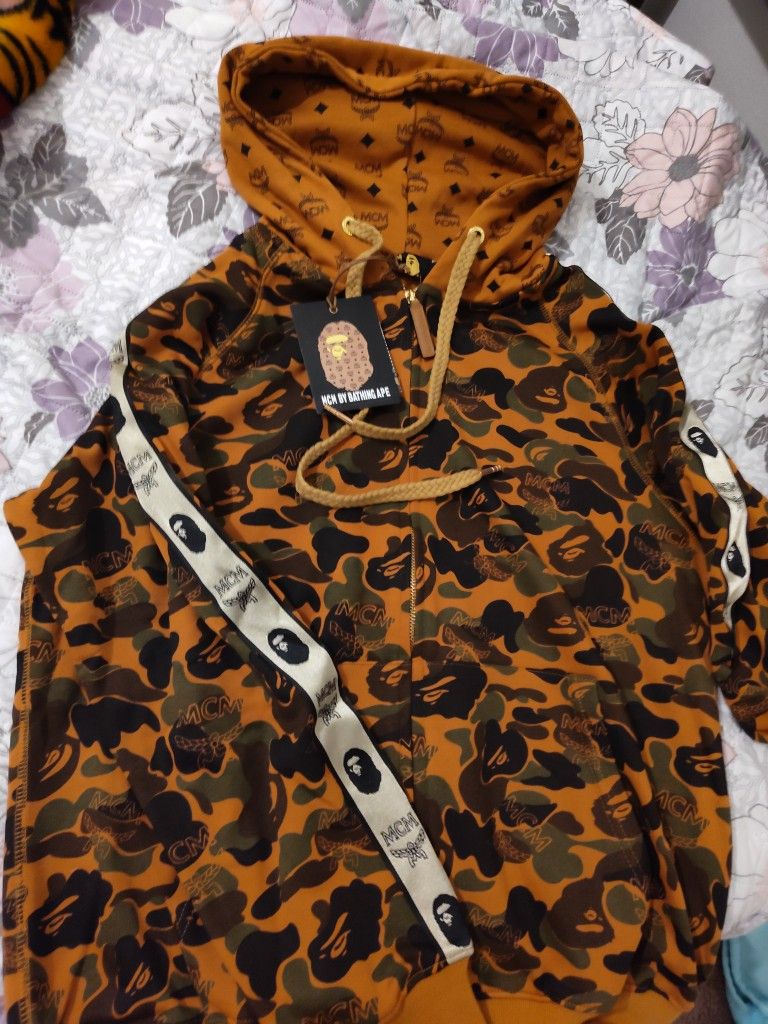 Mcm Bape Colab Size XL (Fits Like Large )