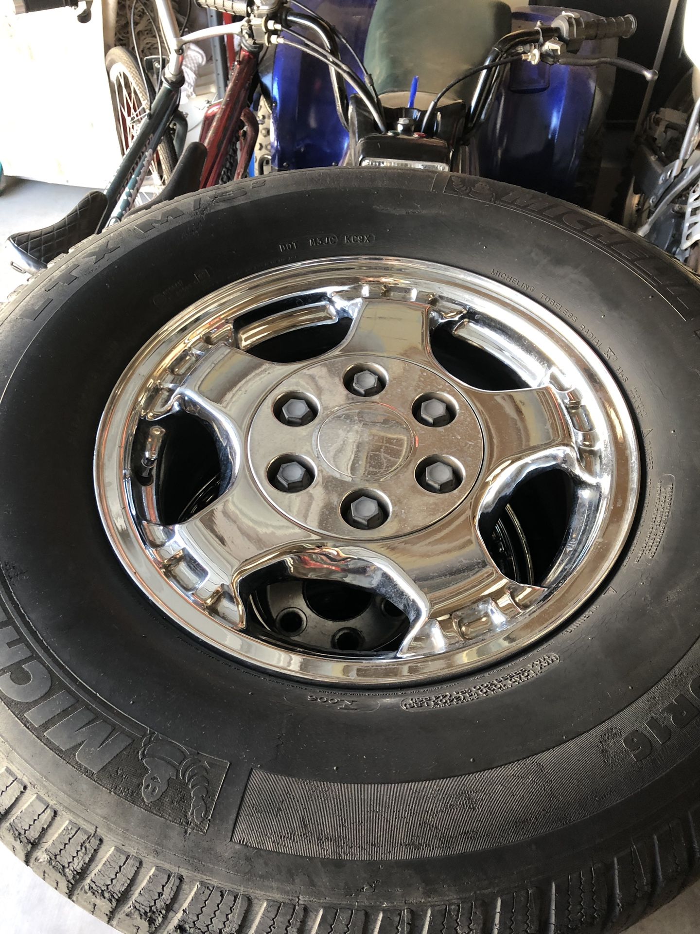 16 inch Chevy 6 Lug wheels and tires with 16 inch spare for Sale in