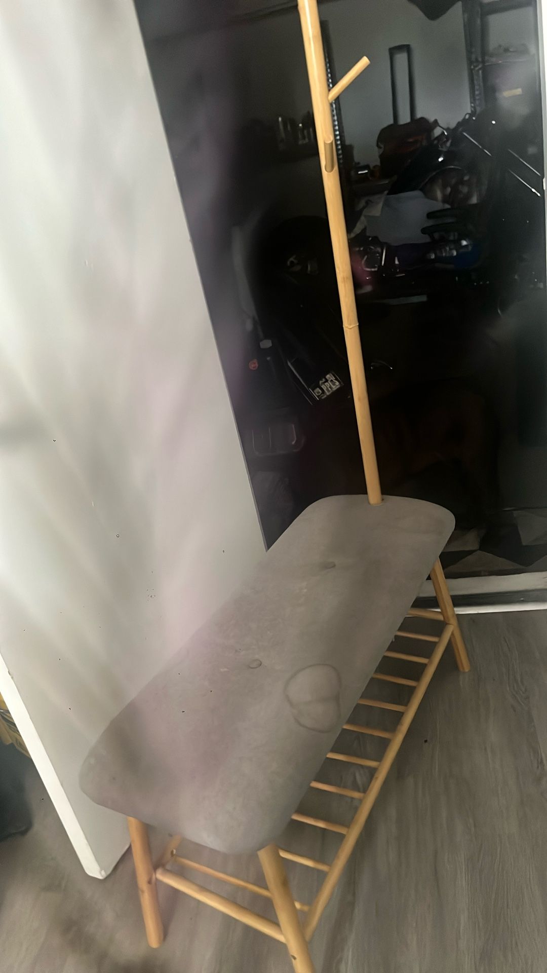 Entryway Bench with Coat Rack & Shoe Storage