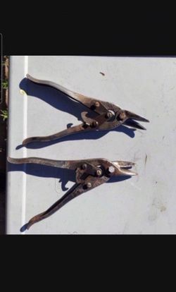 Vintage M1 and M2 Wiss 9-3/4 in. Compound Action Straight and Right Cut Aviation Snips