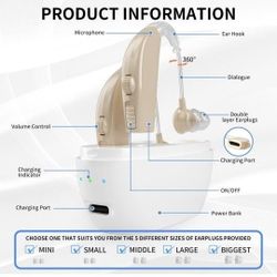 Hearing Aids Hearing Amplifiers for Seniors Rechargeable with Noise Cancelling Hearing Aid Severe Hearing Loss