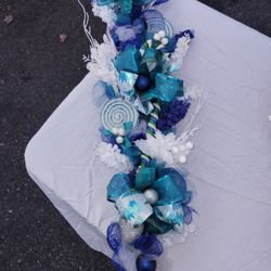 Handmade Custom Flowered Straight Hanging WREATHs