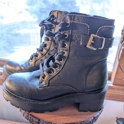 Women's Black Leather Boots