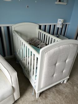 Baby Relax Senna 3 in 1 Upholstered Crib White for Sale in Montgmry IL OfferUp