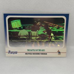 1991 Kayo #100 Battle Of The Ages Holyfield Foreman Boxing Card Mint RARE!