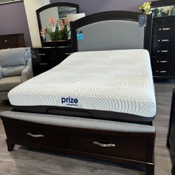 Complete Bedroom Set – Queen Bed, Mattress, Dresser w/ Mirror, and Nightstand – $1700