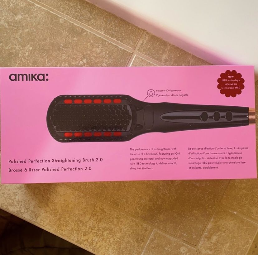 Amika Polished Perfection Straightening Straightener Brush 2.0