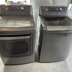 LG Top Load Washer & Gas Dryer