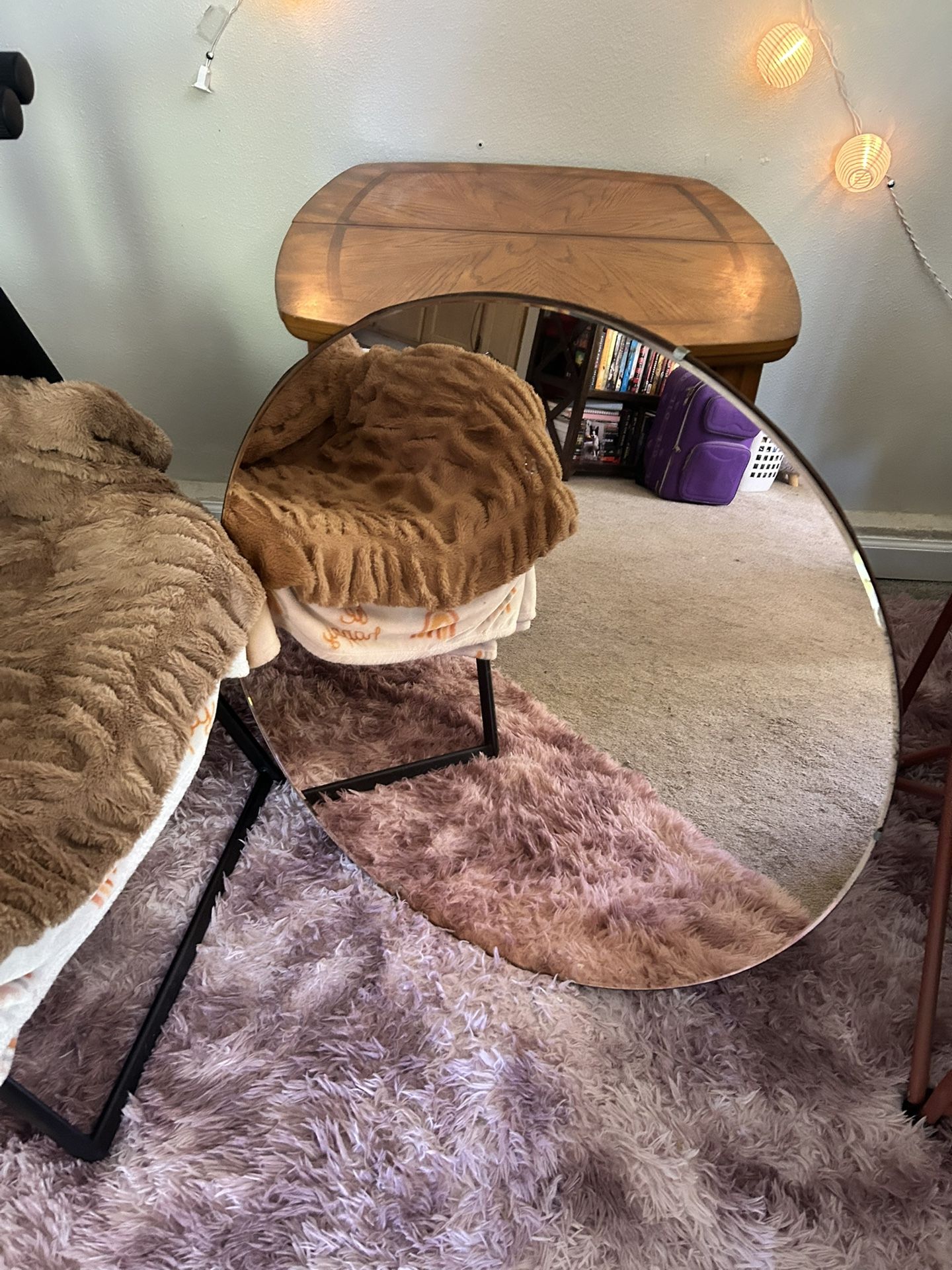 Antique Rose Tinted Mirror