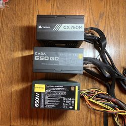 Corsair,  EVGA, Antec PSUs 650w - 750w