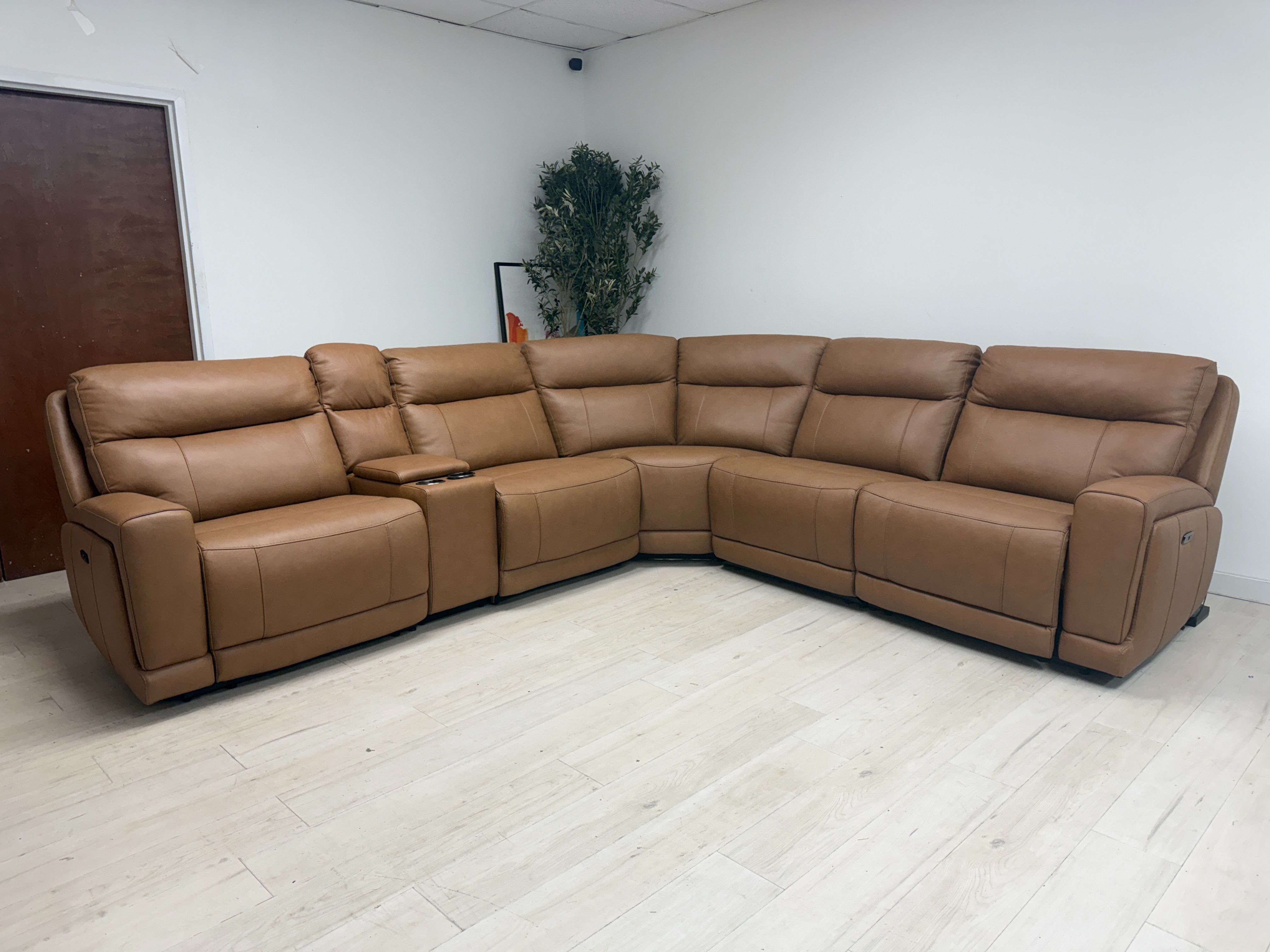 Lauretta Power Recliner Sectional (Top Grain Leather)