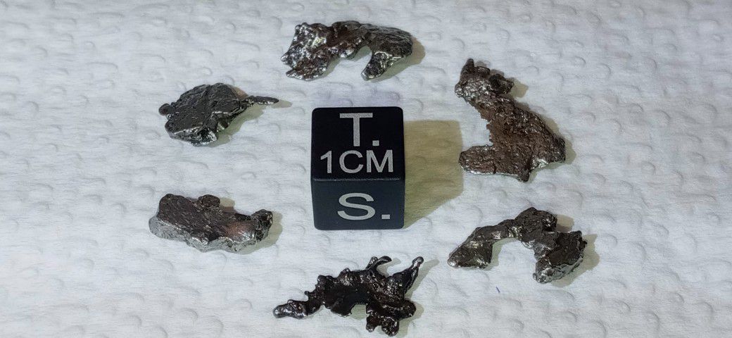Lot of 6 Campo del Cielo (Field of Heaven) Meteorites 5.0 grams total
