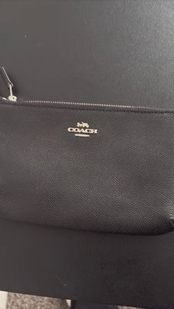 Black Coach wallet chain purse