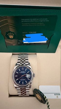 Rolex Datejust 36 Blue Dial Steel Watch