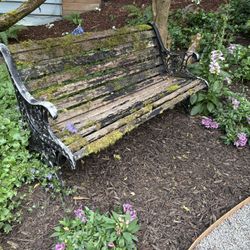 Weathered Outdoor Bench