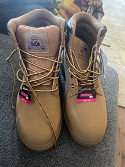 Woman’s steel toe boots