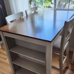 Dining Table With Storage, Great For Small Spaces!