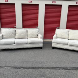 Benchcraft Claredon Linen Sofa and Loveseat set