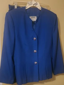 2pc Blue Skirt Suit