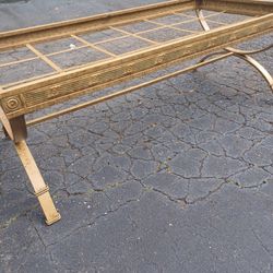 Nice Solid Metal Table With Glass Top