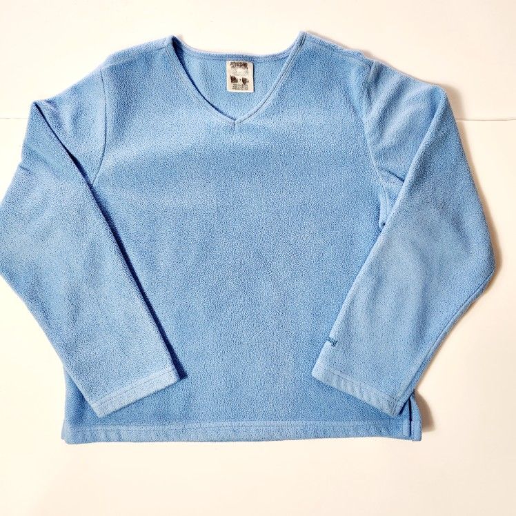 Girl's Blue Fleece Sweater Size: 7