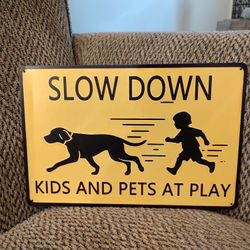 METAL SIGN.  12" X 8".  NEW.  PICKUP ONLY.