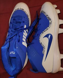 Brand New Nike Trout MCS Blue White Camo Baseball Cleats Men Size 10.5