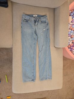 RSQ Light Wash Distressed Straight Jeans
