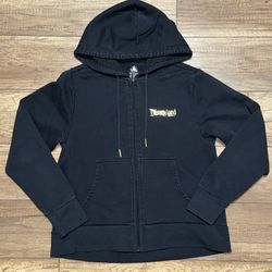 Disneyland The Happiest Place On Earth Gold Full Zip Pullover Hoodie Womens S