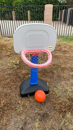 LITTLE TYKES BASKETBALL HOOP WITH BALL TODDLER SIZE ADJUSTABLE SIZES