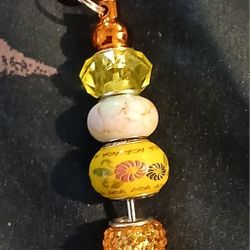 Murano Glass Keychain (Yellow)