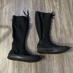 Converse Chuck Taylor All-Star Knee High Triple Black Mens 5 / Womens 7 -