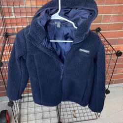 Kids Hooded Fleece Jacket Size 7/8