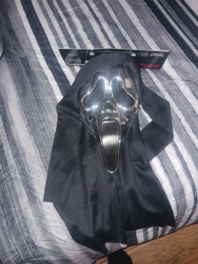Chrome Ghost Face Mask