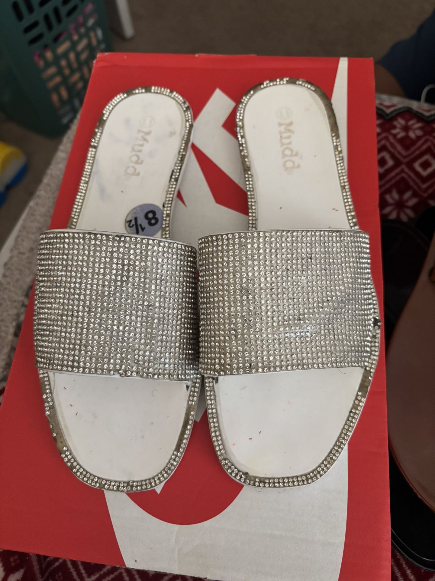 White Sandals Size 8.5