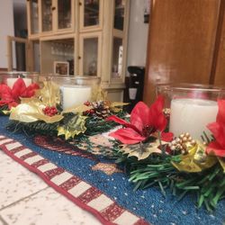 Christmas Candles  Holder Great For Dining  Table,  Fire Place. 