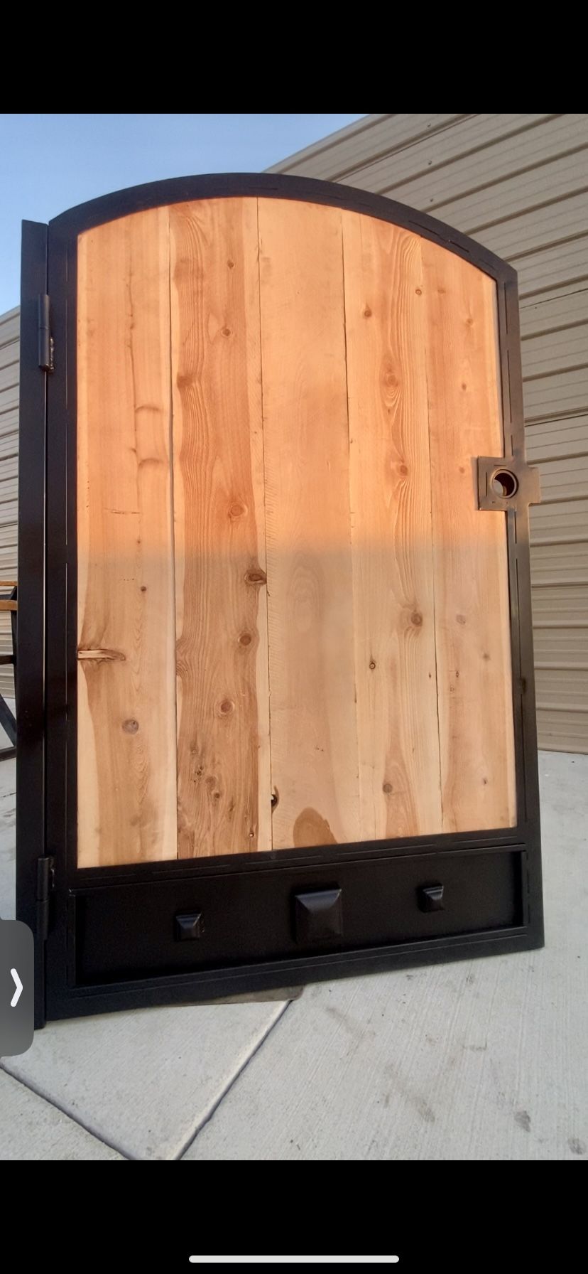 Custom Heavy Duty Steel & huh Wood Entry Gate – Elegant & Secure