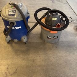 Shop-Vac  Wet/Dry 14 Gallons&Ridgid 9 Gallons