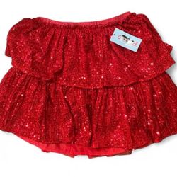 Red Glitter Skirt 