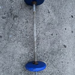 20 lbs weights and bar