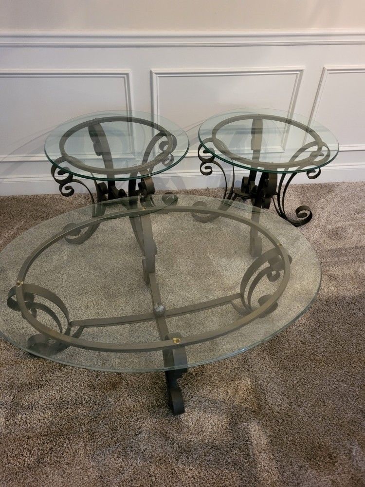 Vintage Glass Table Set