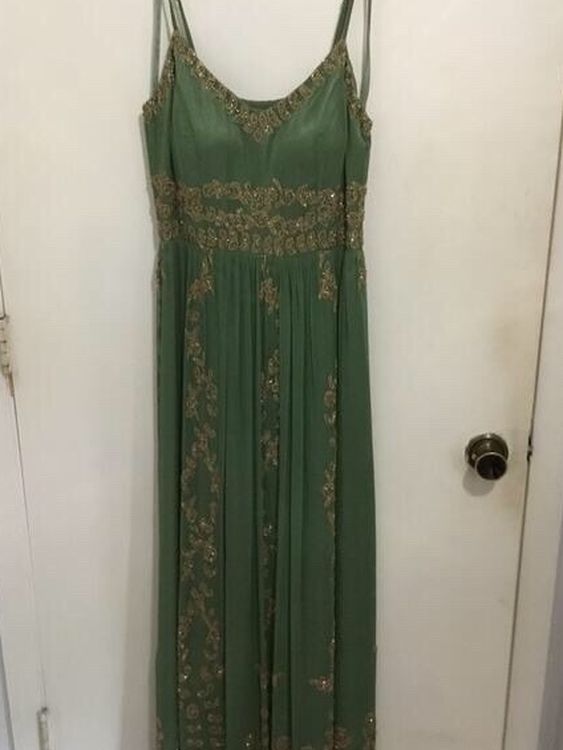 Green Beaded Dress
