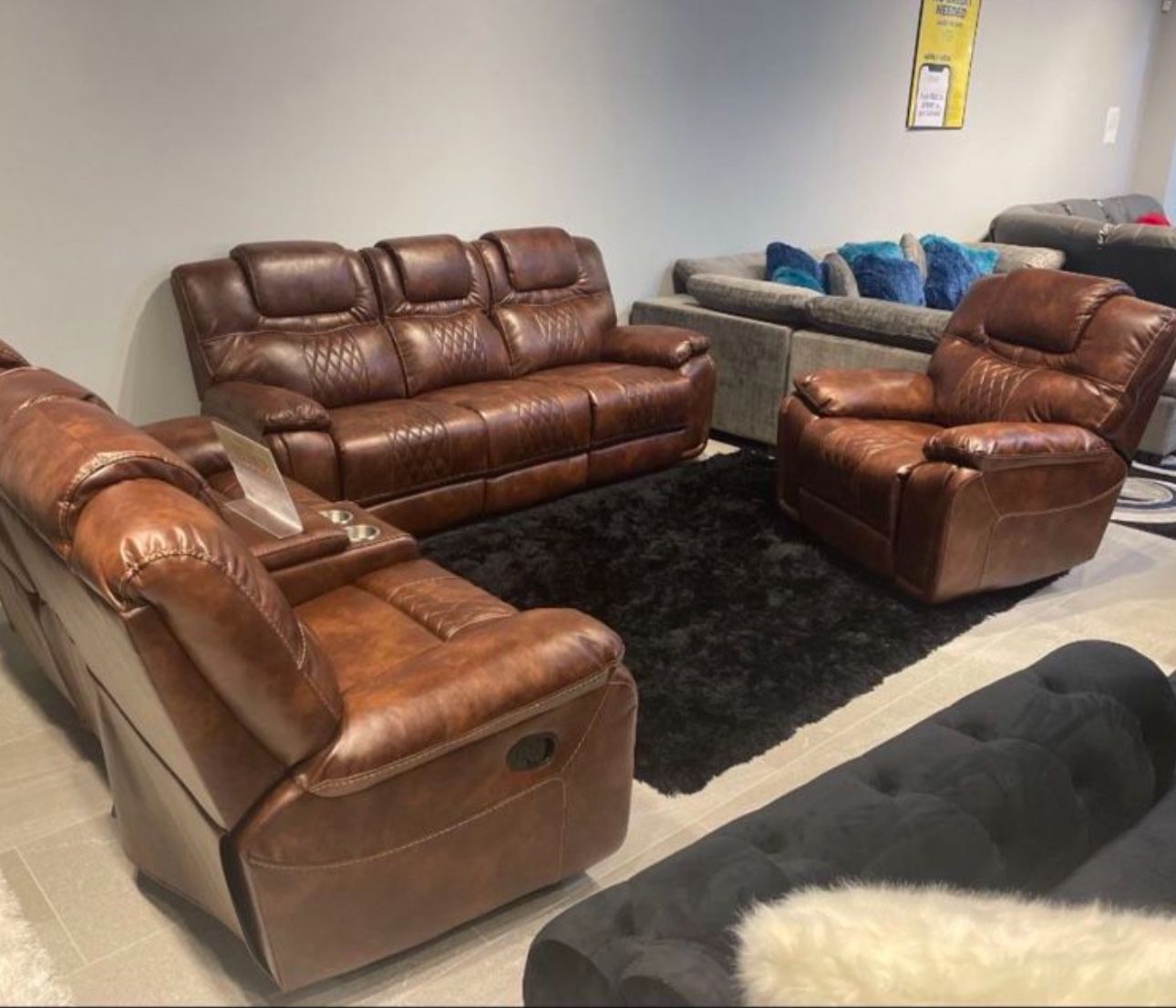 COMFY NEW SANTIAGO RECLINING SOFA AND LOVESEAT SET ON SALE ONLY $899. IN STOCK SAME DAY DELIVERY 🚚 EASY FINANCING