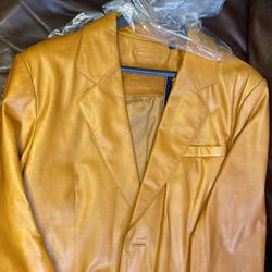 Mens Leather Sport Coat XL